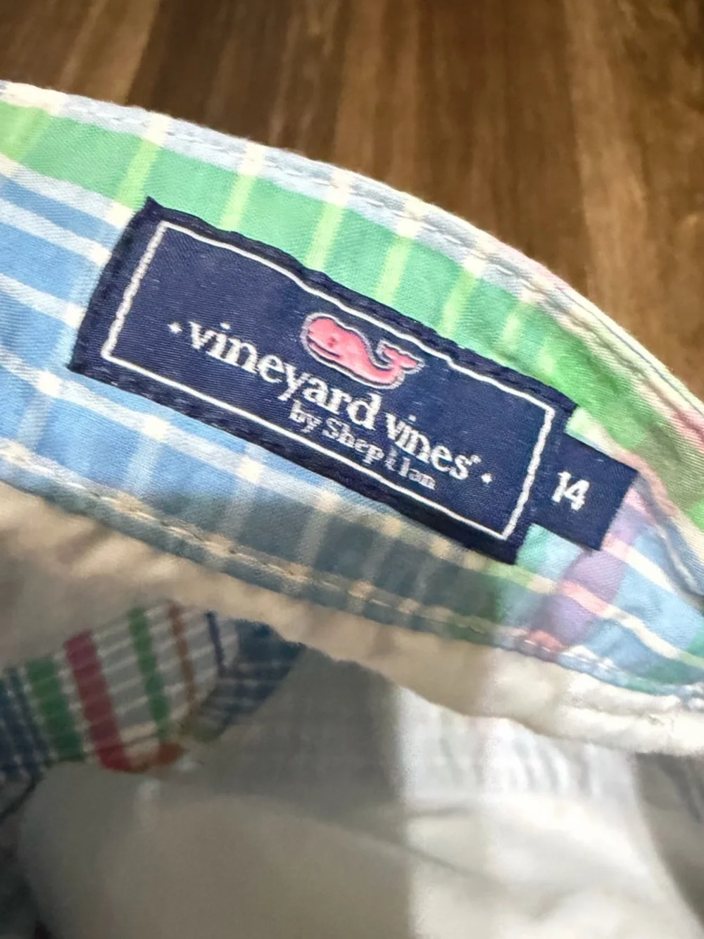 Boys Set of 2 Vineyard Vines Striped Shorts with Light Green and Navy